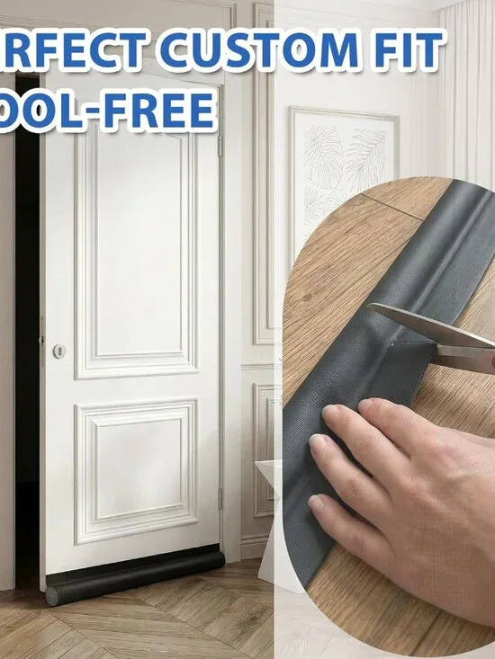 Door Draft Stopper 36 Inch Black Adjustable Door Draft Blocker Front Door Draft - Picture 8 of 8